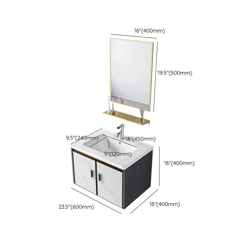 Modern Style Bath Vanity Dirt Resistant Wall Mount Bath Vanity with Faucet