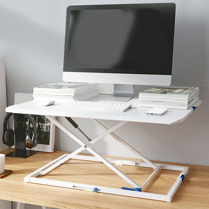 Contemporary Rectangular Shaped Standing Desk Converter Black/White for Office