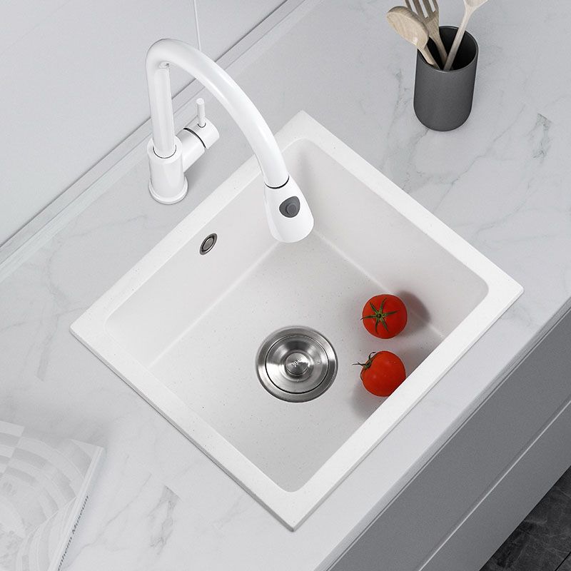 Modern Style Kitchen Sink Noise-cancelling Design Quartz Kitchen Sink