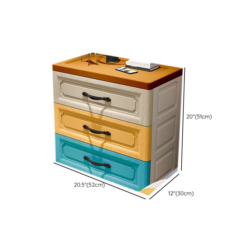 Modern Kids Dressers Plastic Vertical Nursery Dresser for Home