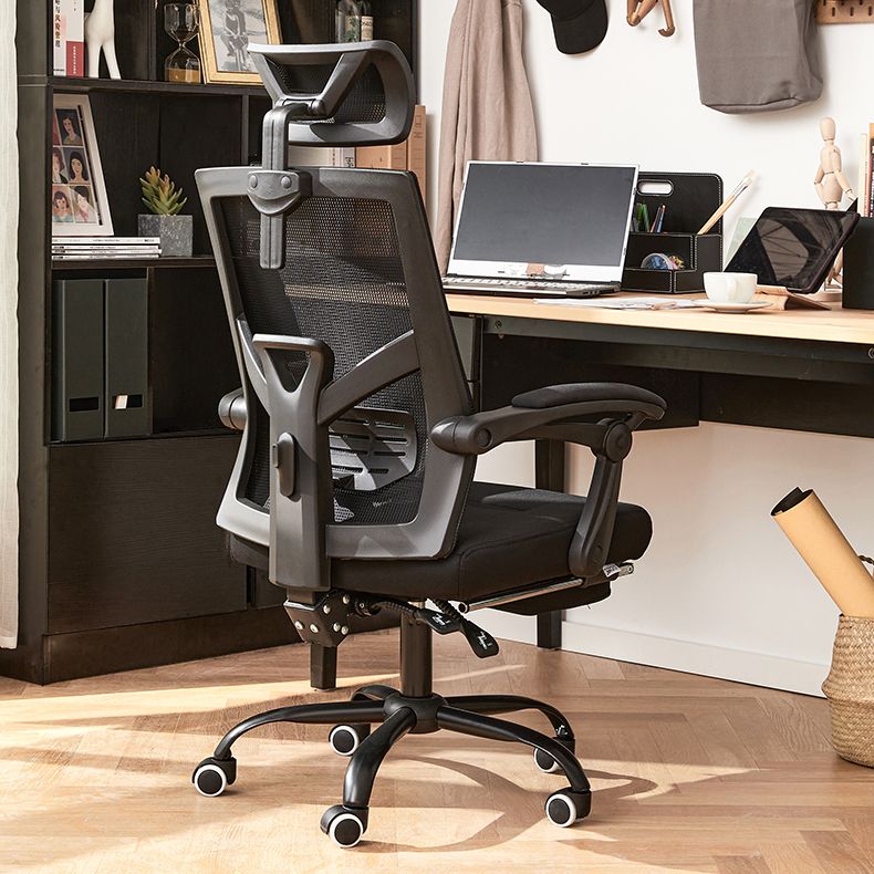 Padded Arms Office Chair Modern No Distressing Desk Chair with Wheels