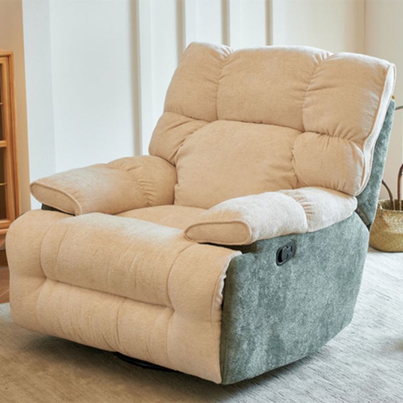 Contemporary Wingback Recliner Metal Indoor Swiveling Manual-Push Botton