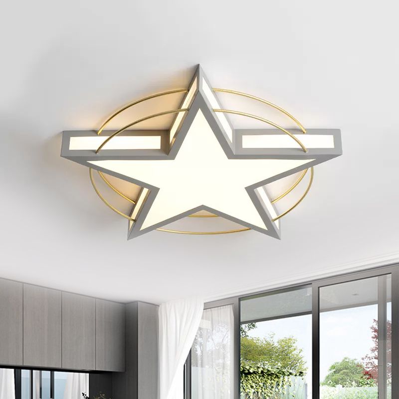 Star/Triangle Downlight Nordic Metallic Black/Grey Ceiling Light with Acrylic Diffuser