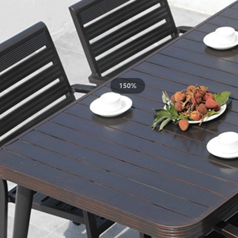 Modern Aluminium Waterproof Courtyard Table Geometric Outdoor Table