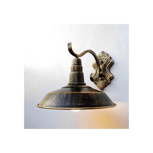 1 Glühbirne Scheunenleuchte Bauernhausstil Kupfer-/Rost -Schmiedeeisenwandlampe für Korridor