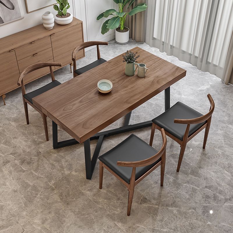 Modern 1/2/5 Pieces Dining Set Solid Wood Dining Table Set for Home Use