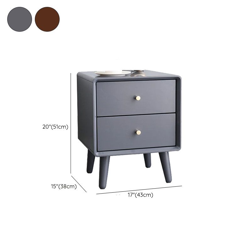 Modern Wood Bed Nightstand Drawers Included Night Table for Bedroom