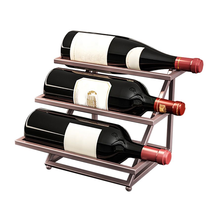 Metal Wine Bottle Holder Contemporary Tabletop Bottle Wine Rack