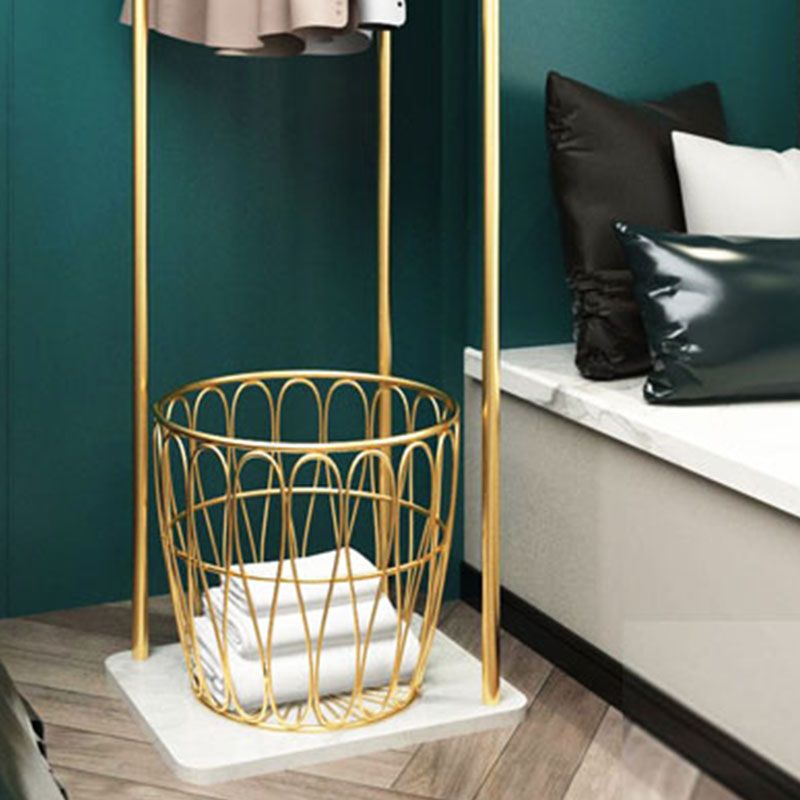 Modern Entryway Kit with Hooks Basket Modern Metal Coat Rack