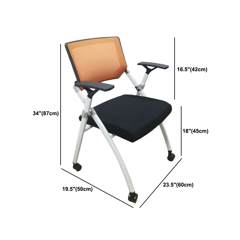 CorLiving Workspace Desk Chair in White Frame Conference Chair