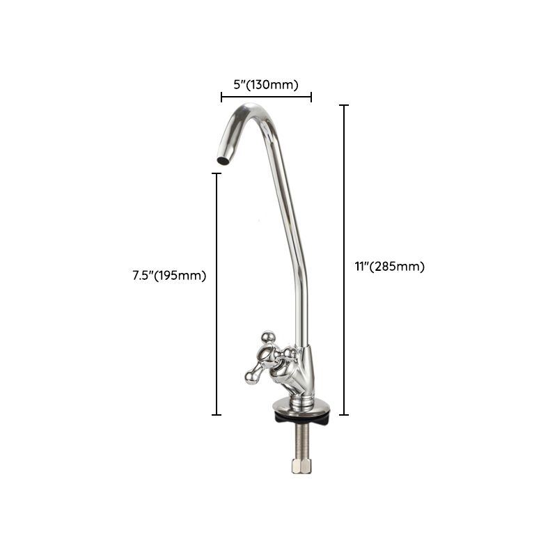 Modern Style Kitchen Filtered Faucet Copper Gooseneck Kitchen Filtered Faucet