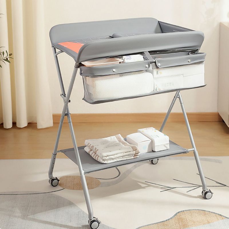 Folding Changing Table Portable Baby Changing Table with Basket