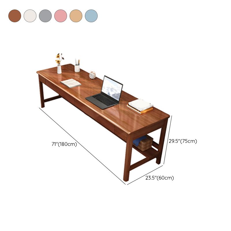 Modern Home Office Desk 4-Legs Wooden Writing Desk for Bedroom