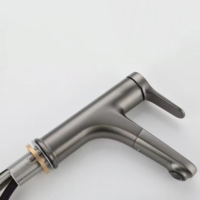 Modern Vessel Faucet Copper Single Handle Retractable Vessel Faucet