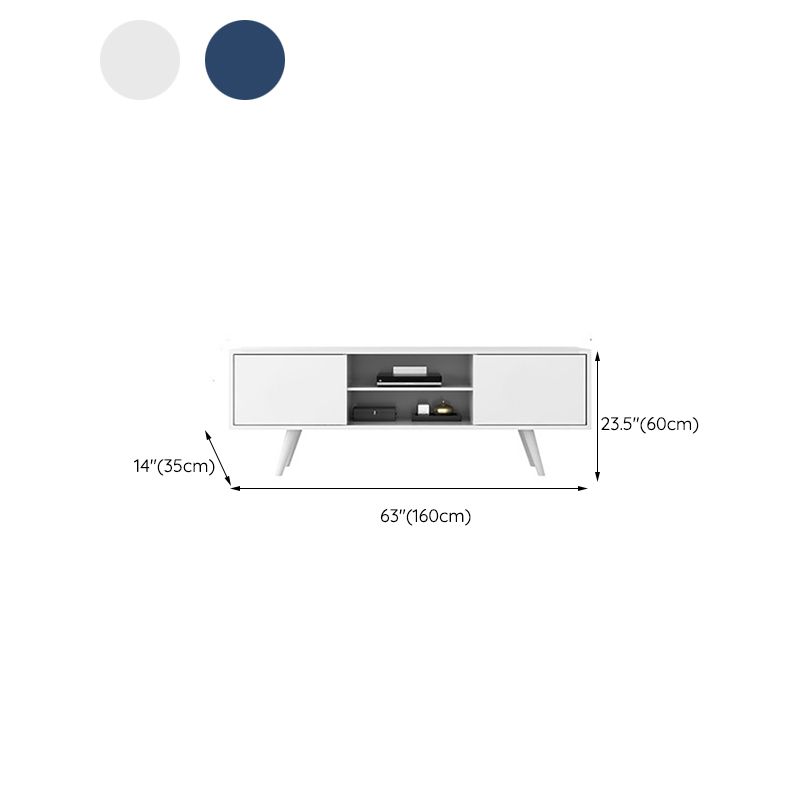 Scandinavian Media Console Wooden TV Stand Console for Living Room