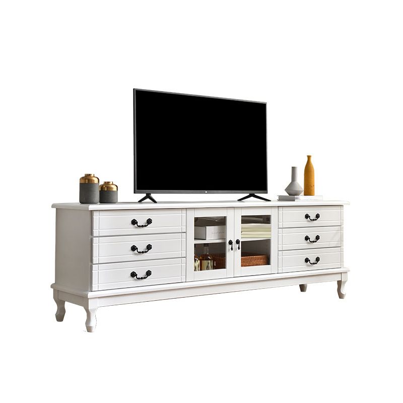 Traditional TV Stand Console Wooden TV Media Console for Living Room