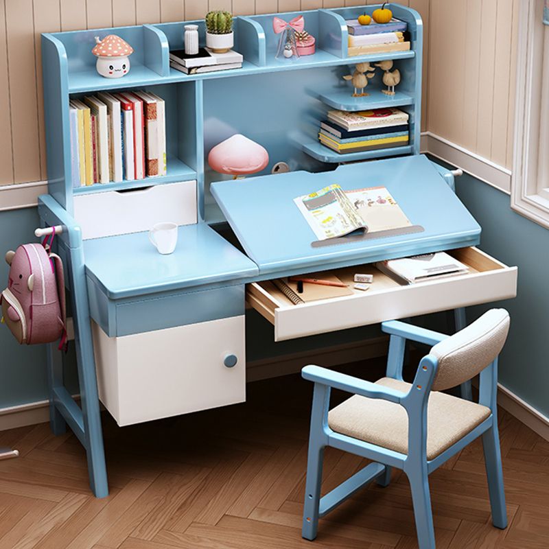 Bedroom Art Desk Kids Desk and Chair Set with Drawers Kids Desk 23.6"W