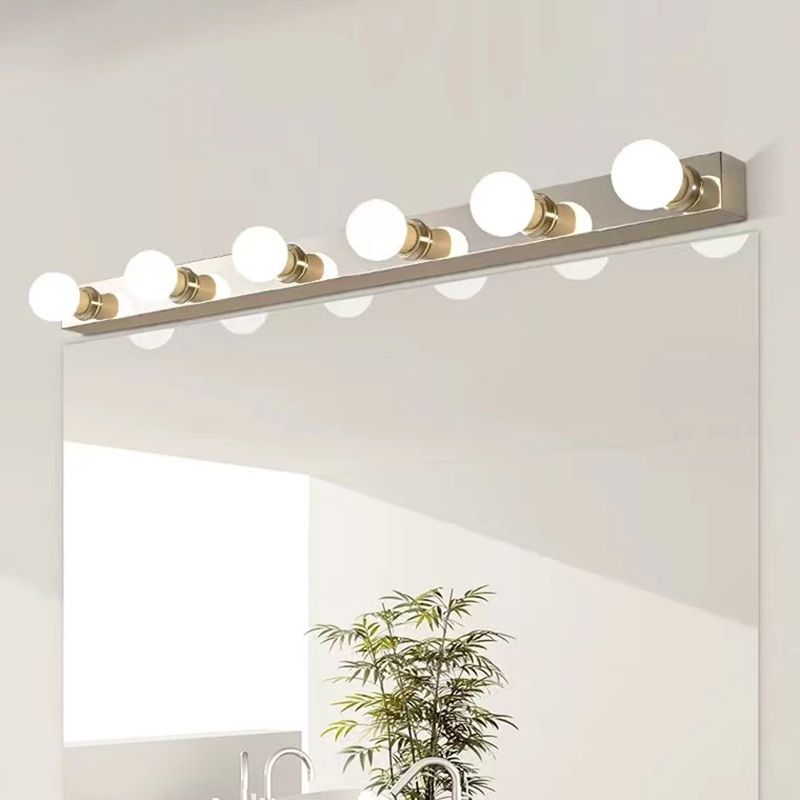 Multi - Light Bath Light Fixture Post Modern Chrome Stainless Steel Bathroom Fixture