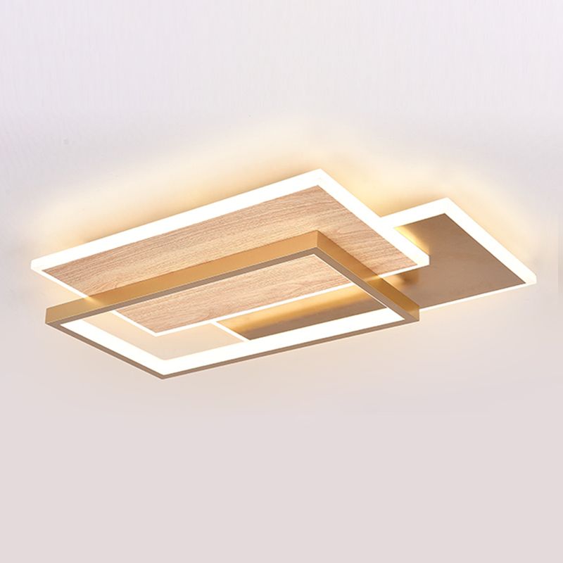 Contemporary Flush Light Rectangular LED Ceiling Lighting for Living Room