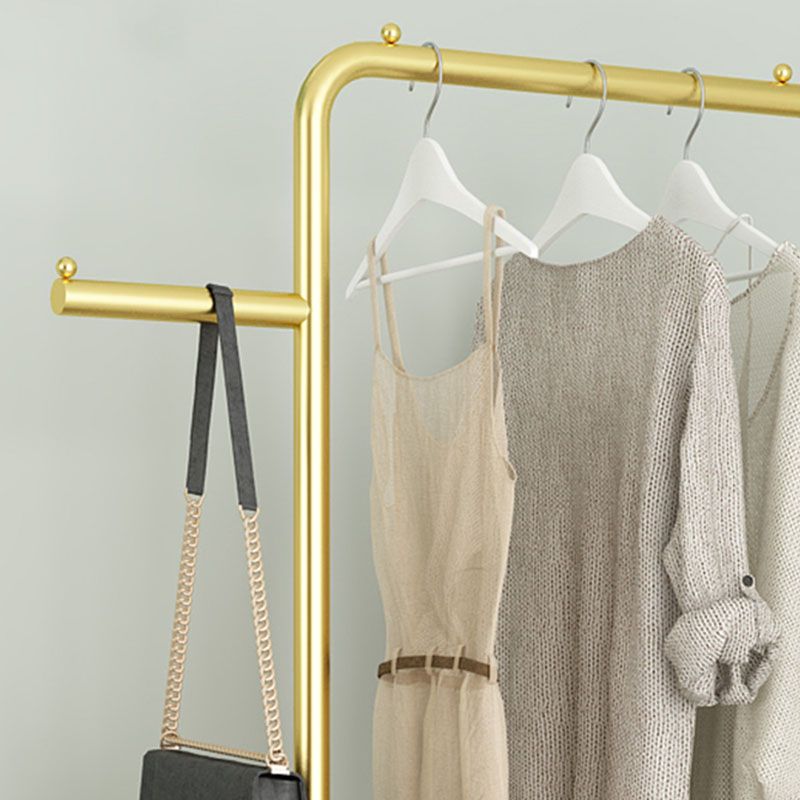 Metal Coat Hanger Modern Style Home Floor Coat Rack with Casters