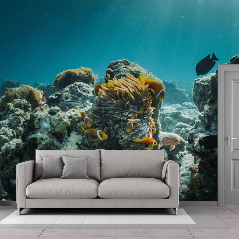 Tropical Beach Style Seabed Mural Decorative Eco-friendly Bathroom Wall Mural