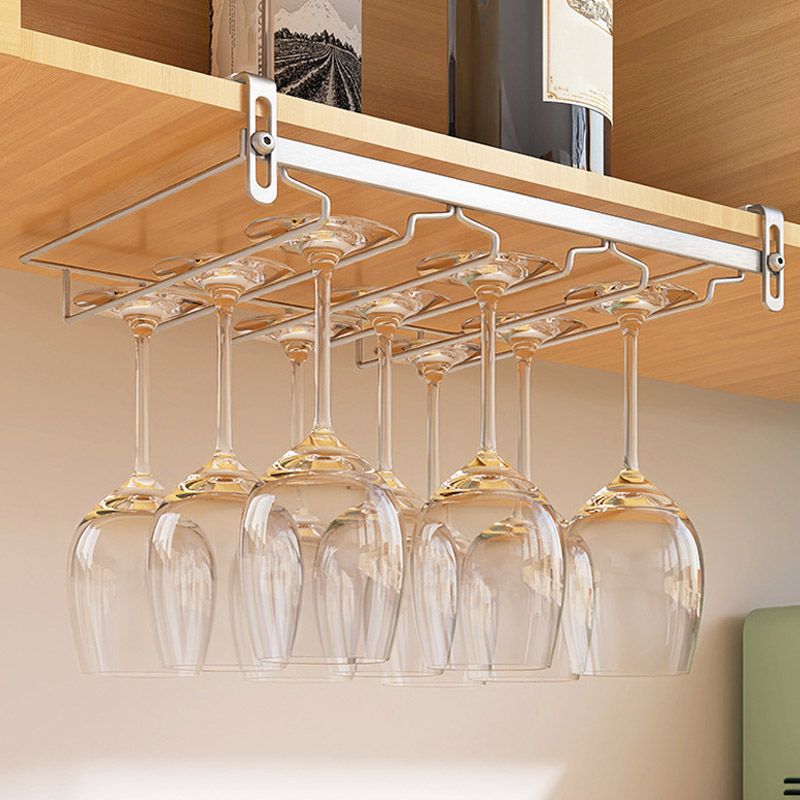 Contemporary Hanging Glass Rack Stainless Steel Glass Rack for Kitchen