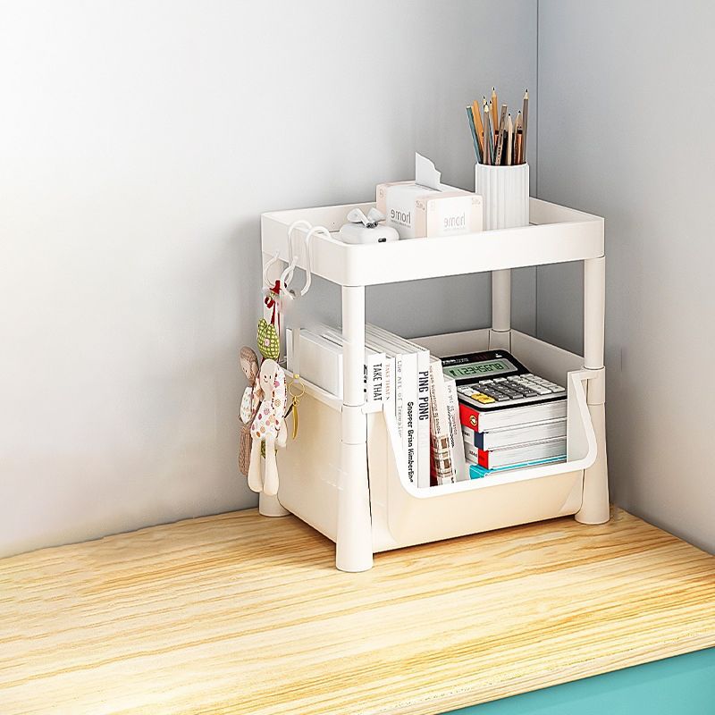 11.2" Wide Bookcase with Multi Shelves in White Bookcase for Living Room