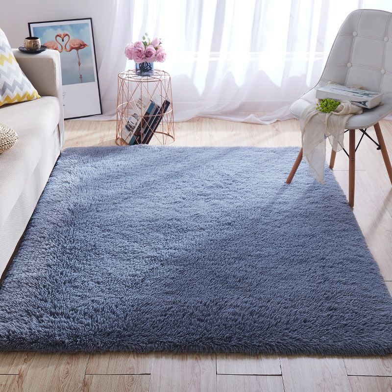 Tapis de zone de maison multicolore Nordique Plain Machine Fluffy Machine Washable Tacons antidérapant Rat de support avec garniture tressée