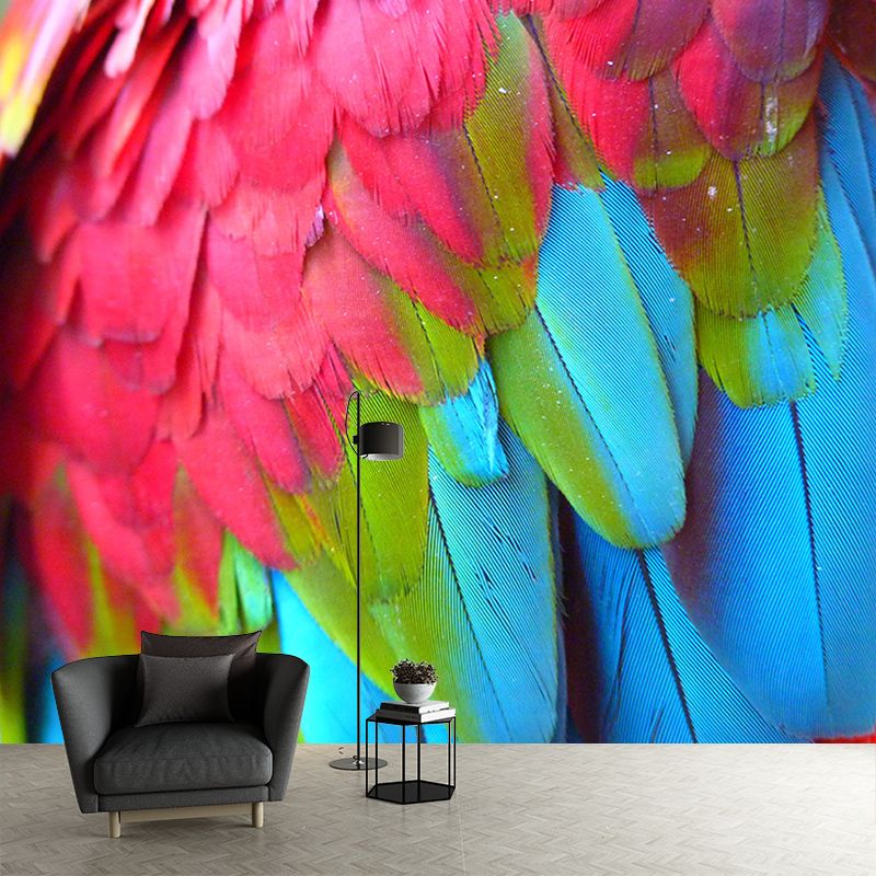 Environmental Wall Mural Stain Resistant Photography Decorative Feather Wall Mural