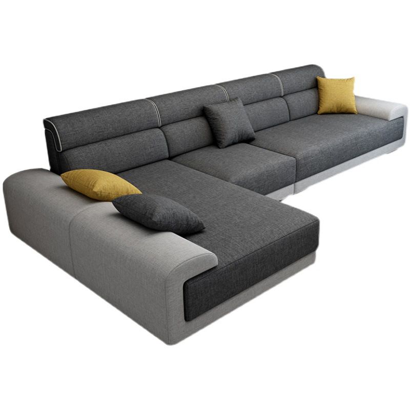 Scandinavian Sofa L-Shape Sectional Left Hand Facing for Four People