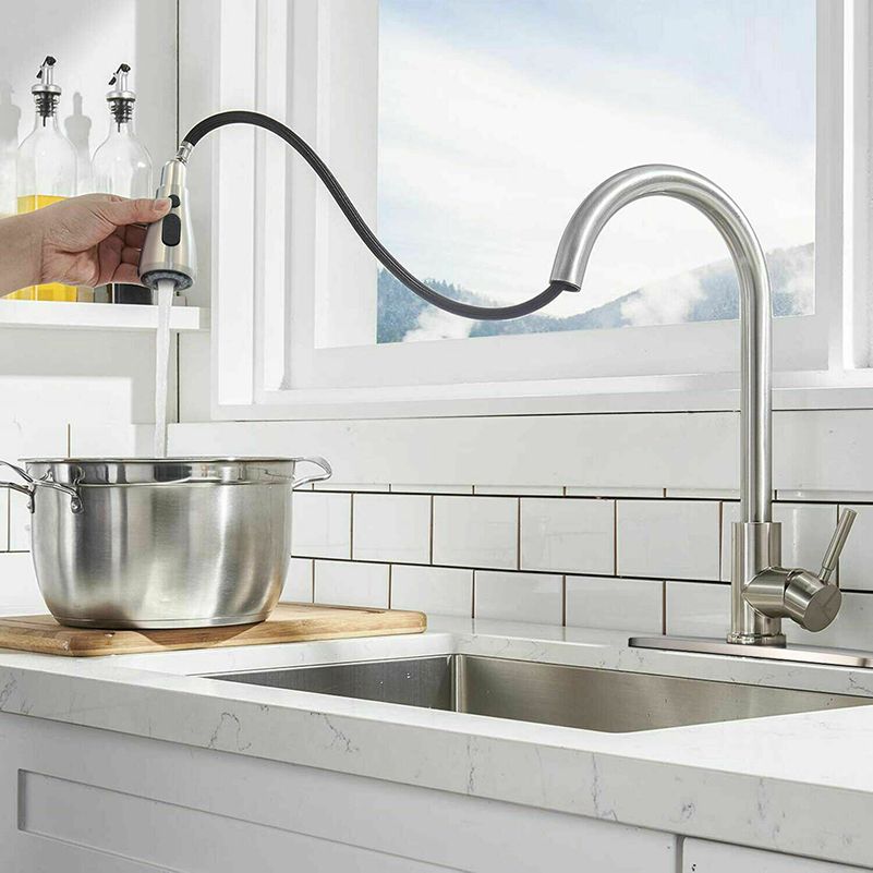 Pull Down Kitchen Standard Faucet Single Handle Faucet with Pull Out Sprayer