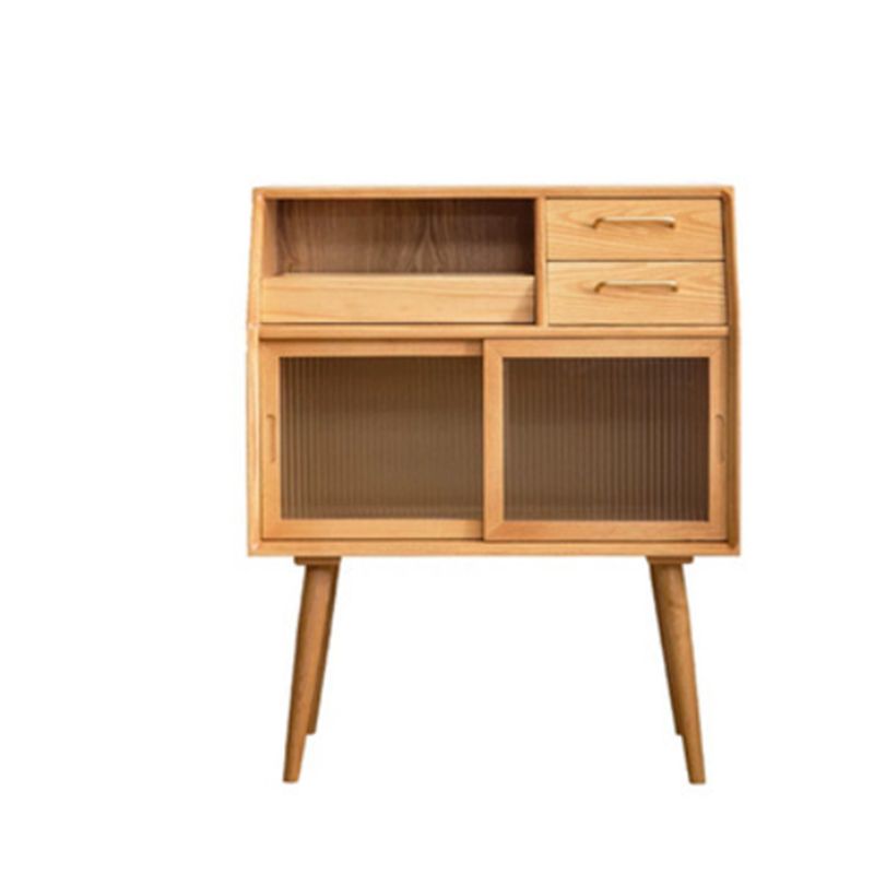 Cherry Solid Wood Server Modern Style 2-Drawer Server,31.5 "W X 16.54 "D X 38.58 "H