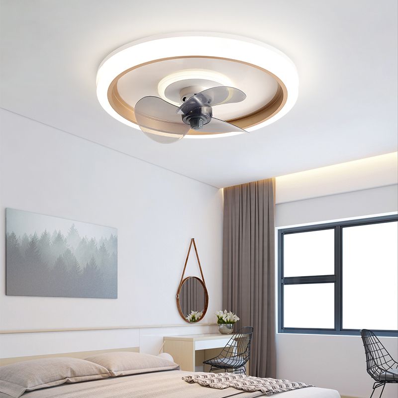 Modern Style Ceiling Fan Lighting Metal 1 Light Ceiling Fan Lighting for Dining Room