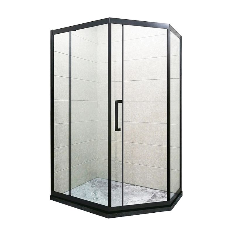 Corner Framed Shower Kit Neo-Angle Tempered Glass Shower Kit