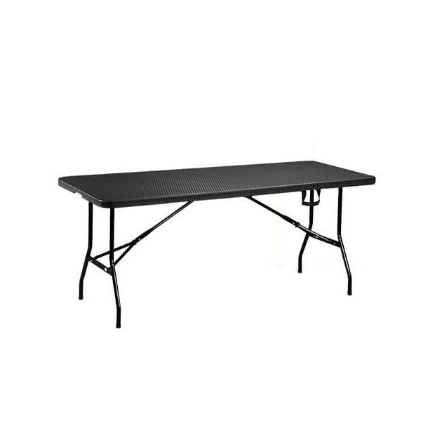 Industrial Plastic Foldable Dining Table Rectangle Water Resistant Dining Table