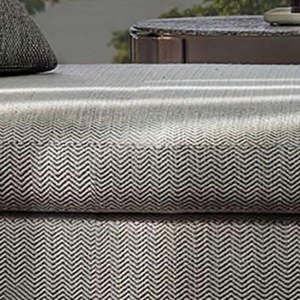 Modern Metal Patio Sofa 1 Piece Outdoor Patio Sofa with Cushions