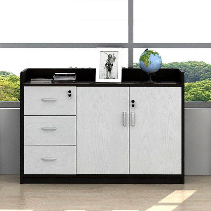 Modern Style File Cabinet Wooden Frame Storage Lateral File Cabinet