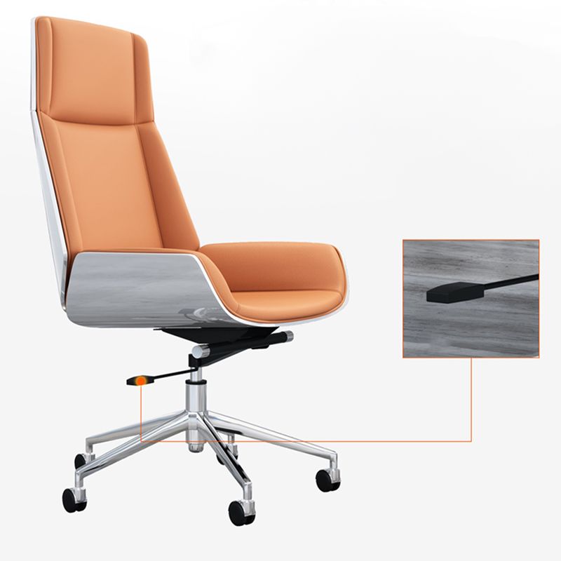 Middle/High Back Office Chair With Sponge Leather Seat with Adjustable Height Office Chair