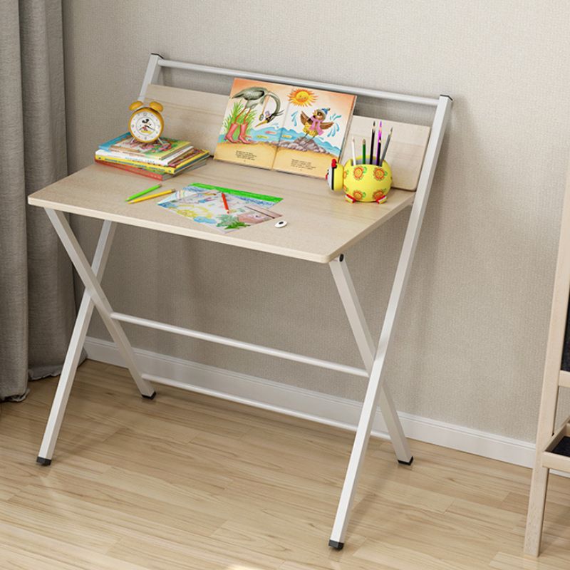 Foldable Home Wood Writing Desk with Storage Shelves Lap Desk Multiple Colors Study Desk