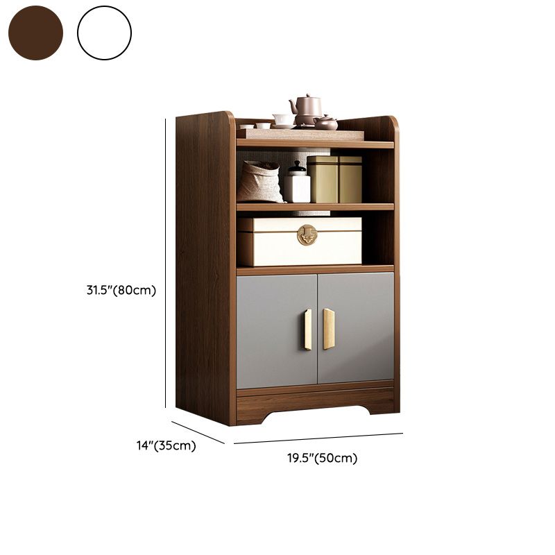 Modern Cabinet Wood Drawers Storage Shelves Filing Cabinet with Wheels