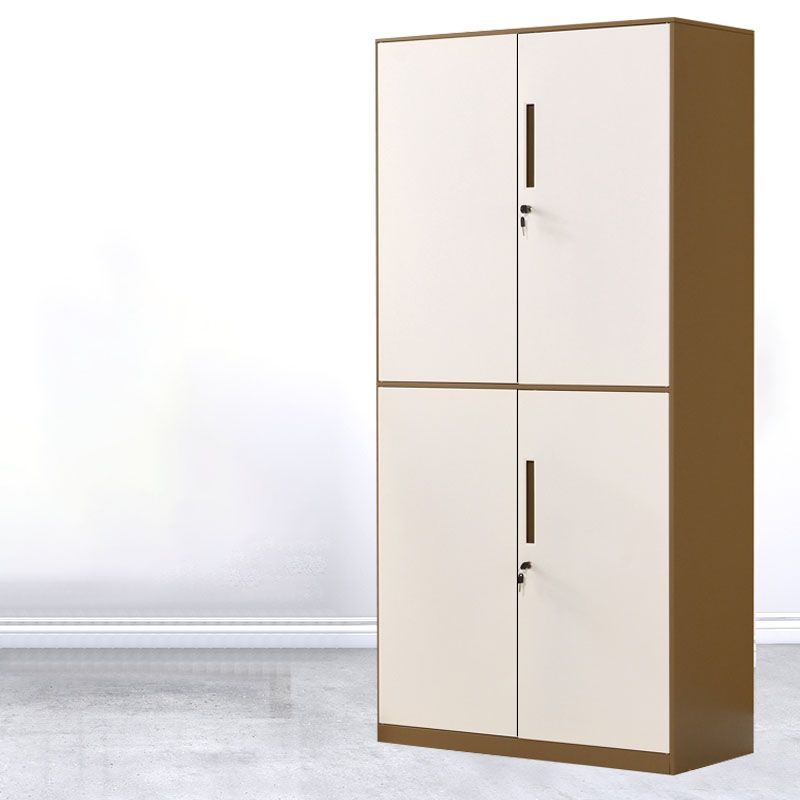 Contemporary File Cabinet Steel Frame Vertical File Cabinet with Key Lock