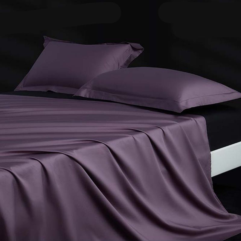 Cotton Sheet Sets 3-Piece Pure Color Wrinkle Resistant Bed Sheet