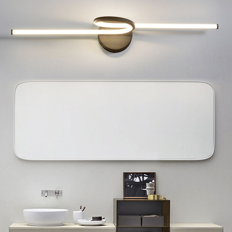 Lineare Waschtischleuchte Nordic Minimalist Style Metal Ein Eitelkeitslicht