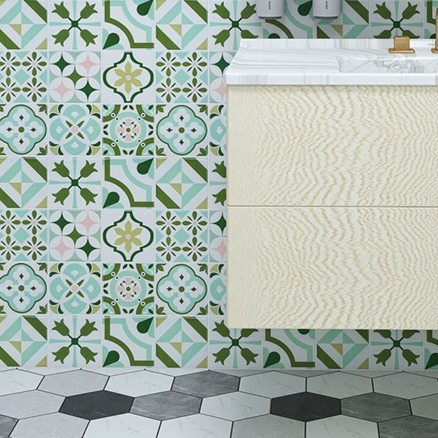 Mosaic Tile Tile-Peel & Stick Modern Plastic Tile-Peel & Stick