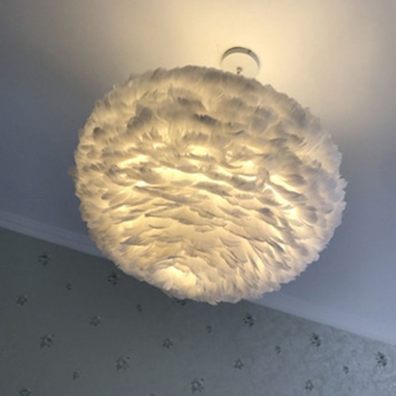 Plume moderne Hanging Lights Child's Chaby Chambre salon Chandelier