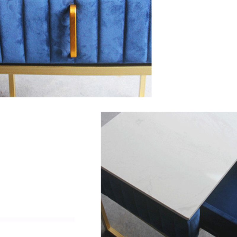 Glam Accent Table Nightstand Drawers Included Bedside Cabinet for Bedroom