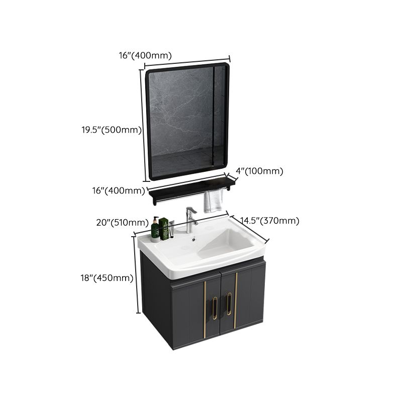 Modern Wall Mount Bathroom Vanity Set Faucet Included Bathroom Vanity