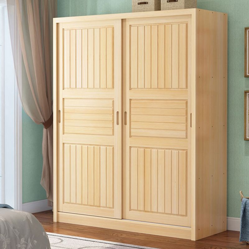 Modern Style Wardrobe Armoire Solid Wood Wardrobe Closet With Doors