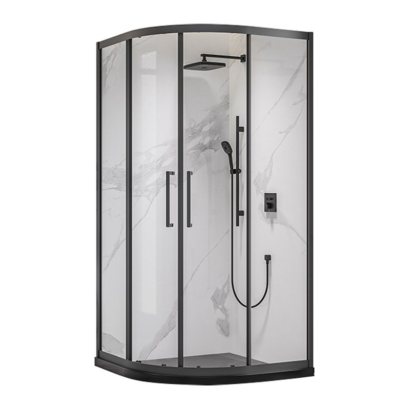 Full Frame Double Sliding Shower Door Tempered Glass Shower Screen