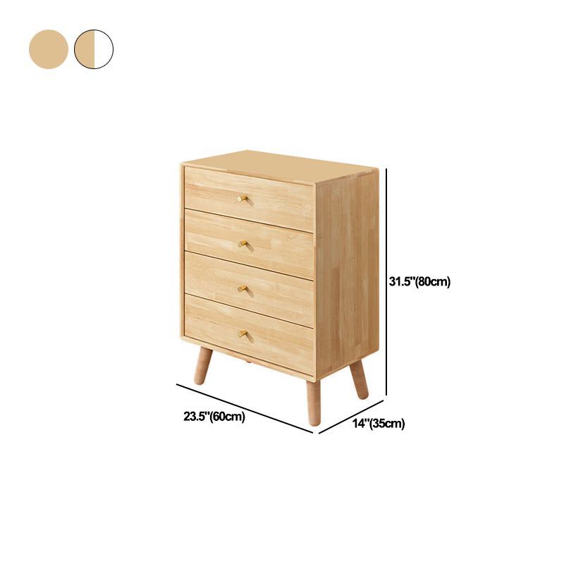 Vertical Wooden Chest Modern Storage Chest with Drawers for Bedroom